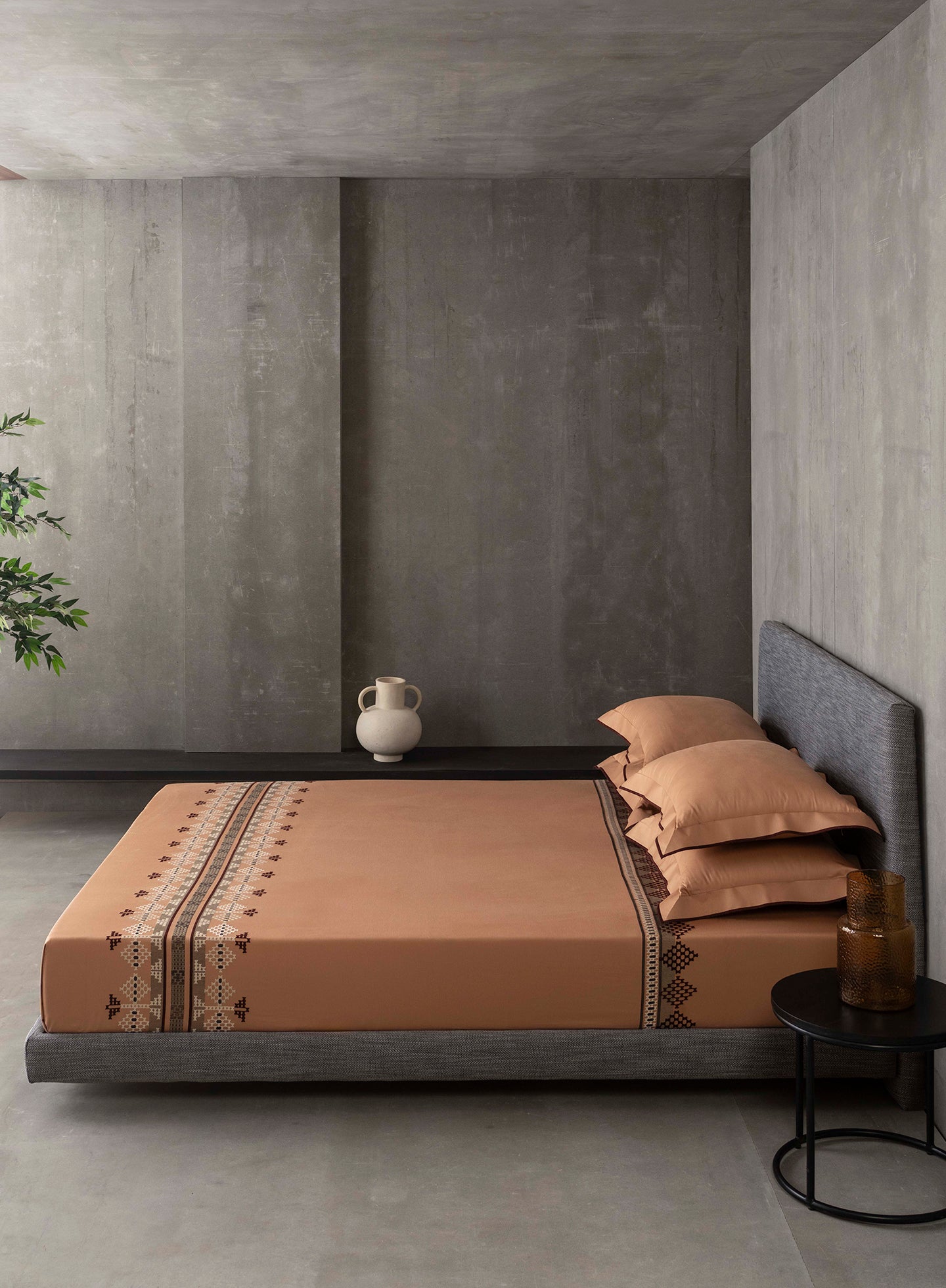 EVARIS-BROWN SUGAR KING BED SHEET SET