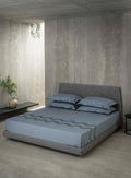 NOVELLE-FADED DENIM KING BED SHEET SET