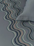 NOVELLE-FADED DENIM KING BED SHEET SET