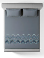 NOVELLE-FADED DENIM KING BED SHEET SET