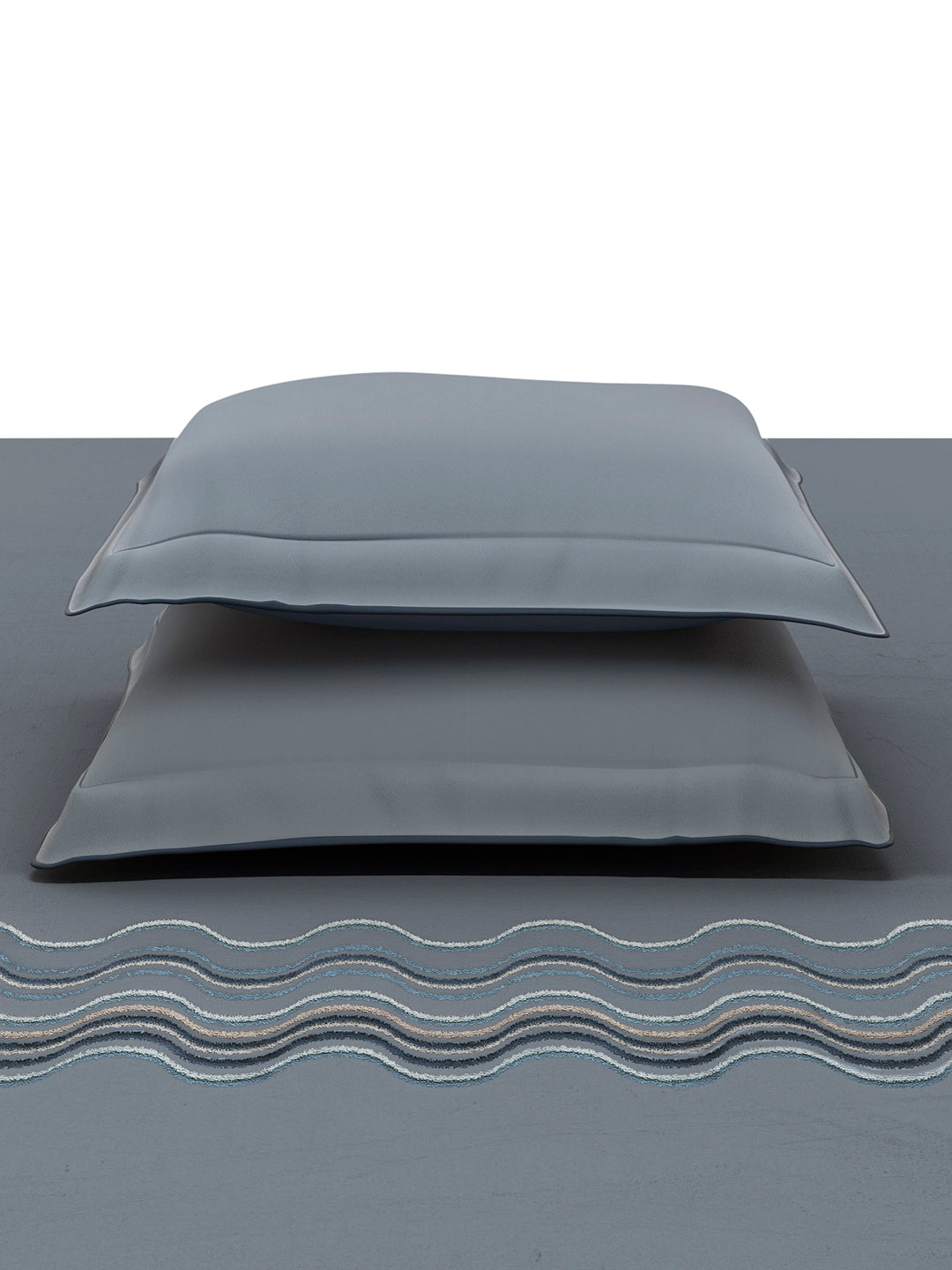 NOVELLE-FADED DENIM KING BED SHEET SET
