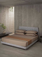 TRELLIS-COBBLESTONE KING BED SHEET SET