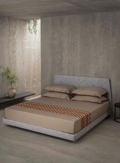 TRELLIS-COBBLESTONE KING BED SHEET SET