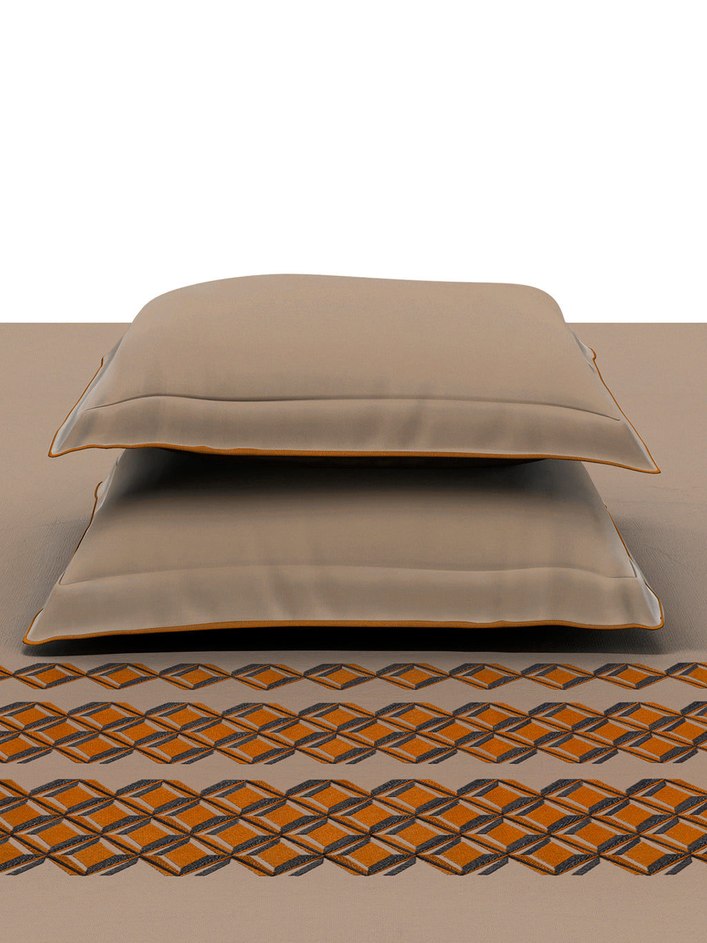 TRELLIS-COBBLESTONE KING BED SHEET SET