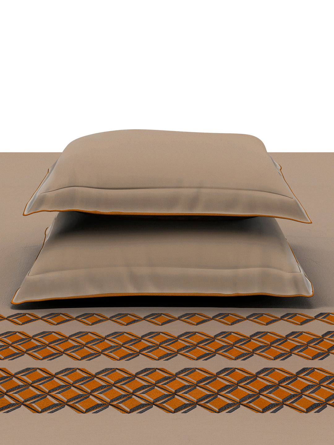 TRELLIS-COBBLESTONE KING BED SHEET SET