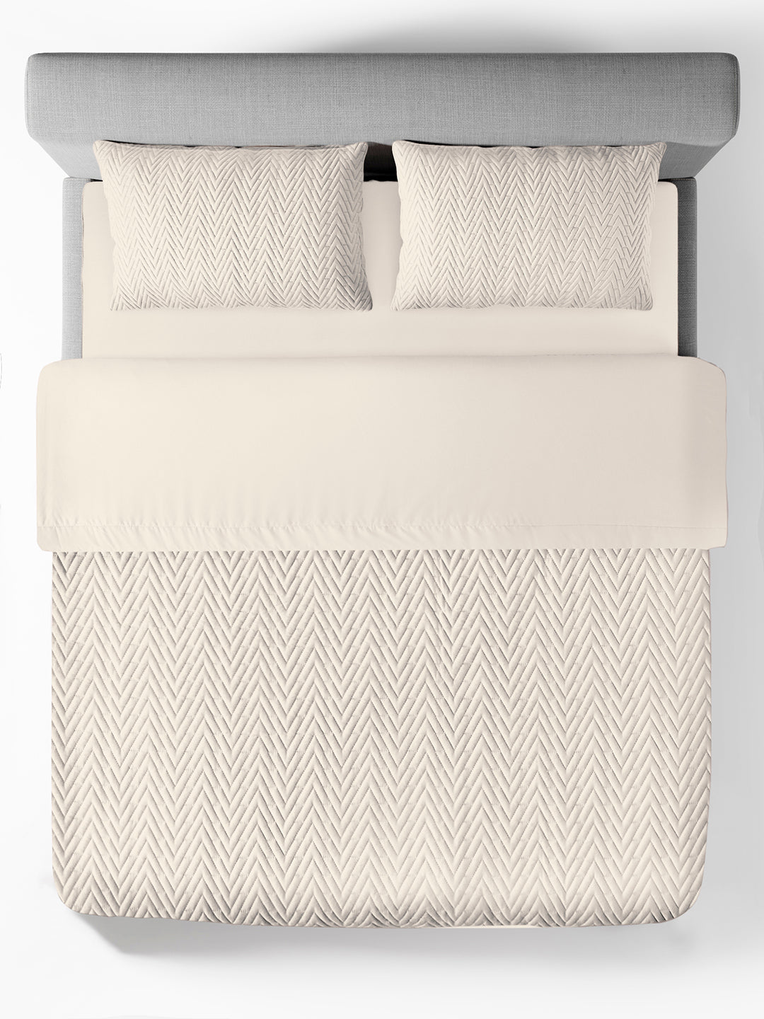 CASCADE-MARSHMALLOW DOUBLE QUILTED BED SPREAD