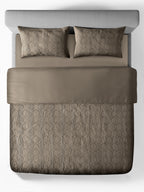 MOSAIC-GREIGE DOUBLE QUILTED BED SPREAD