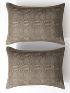 MOSAIC-GREIGE DOUBLE QUILTED BED SPREAD