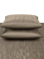MOSAIC-GREIGE DOUBLE QUILTED BED SPREAD