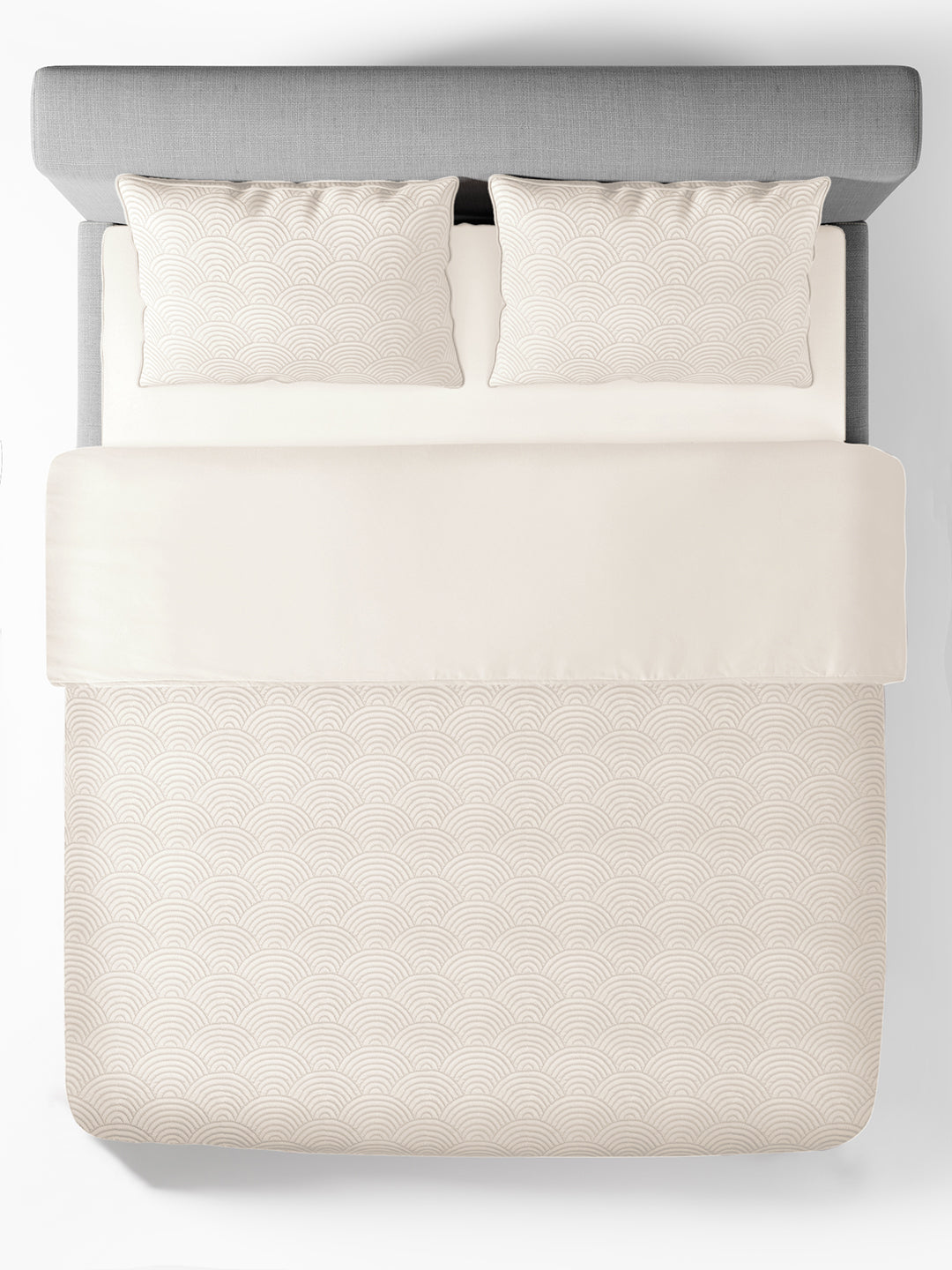 SCALLOP-MARSHMALLOW DOUBLE QUILTED BED SPREAD