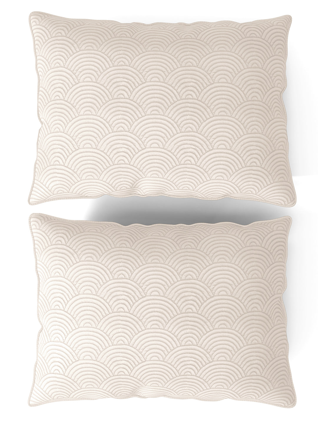 SCALLOP-MARSHMALLOW DOUBLE QUILTED BED SPREAD