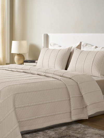VORTEX-LINEN DOUBLE QUILTED BED SPREAD