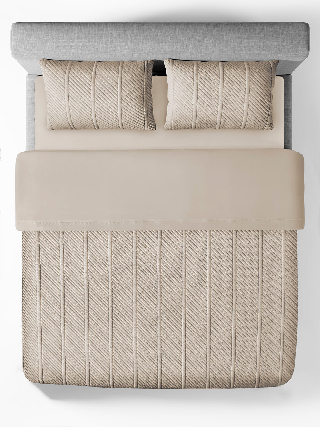 VORTEX-LINEN DOUBLE QUILTED BED SPREAD