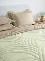 ASTRATTO-CELADON GREEN-FRENCHOAK DOUBLE COMFORTER BEDDING SET