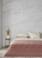 BELLA-ASH ROSE-TAN DOUBLE COMFORTER BEDDING SET
