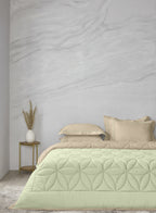BELLA-CELADON GREEN-FRENCHOAK DOUBLE COMFORTER BEDDING SET
