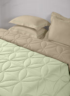 BELLA-CELADON GREEN-FRENCHOAK DOUBLE COMFORTER BEDDING SET