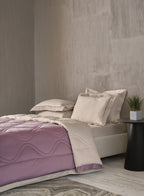 BEVERLEY-PUMICE STONE-DUSTY LILAC DOUBLE COMFORTER BEDDING SET