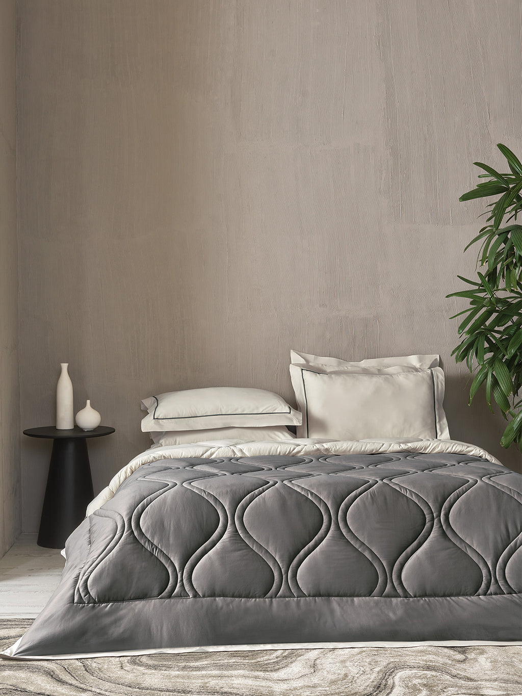 BEVERLEY-SILVER BIRCH-MINERAL GREY DOUBLE COMFORTER BEDDING SET