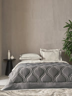 BEVERLEY-SILVER BIRCH-MINERAL GREY DOUBLE COMFORTER BEDDING SET