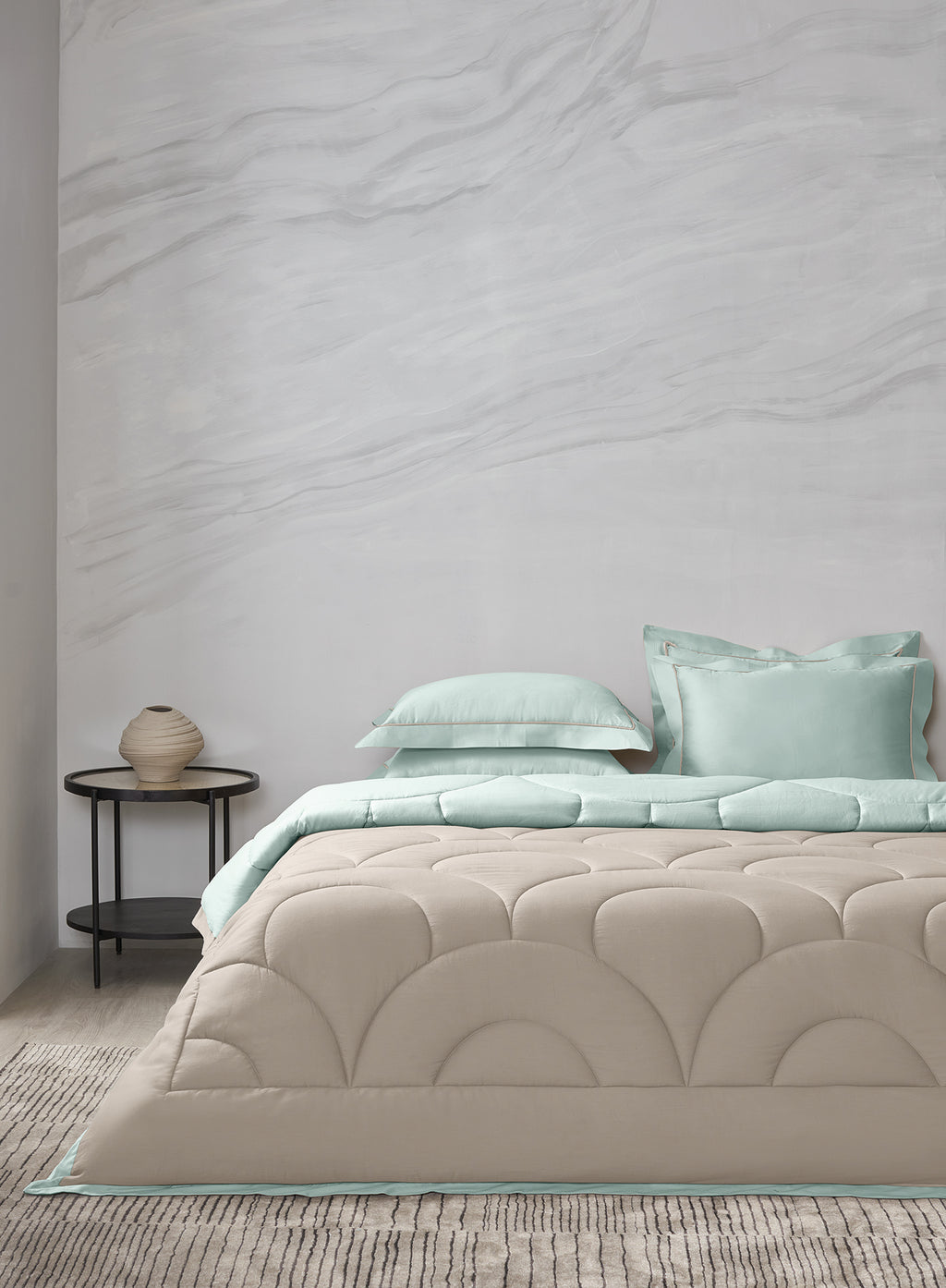 BLOOMSBURY-FLINT STONE-FALLEN ROCK DOUBLE COMFORTER BEDDING SET