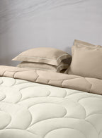 BLOOMSBURY-MARSHMALLOW-FRENCH OAK DOUBLE COMFORTER BEDDING SET