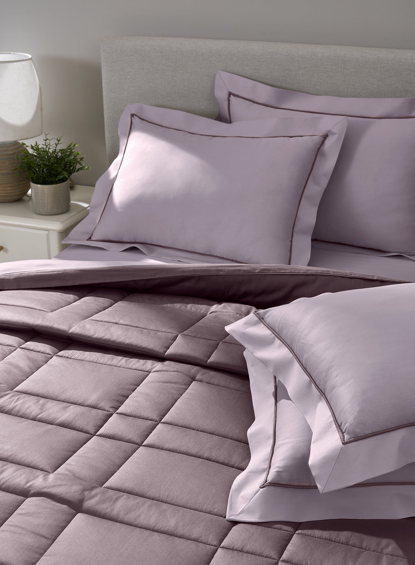 BRIQUE-LAVENDER-ELDERBERRY DOUBLE COMFORTER BEDDING SET