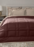 BRIQUE-TAUPE-FUDGESICKLE DOUBLE COMFORTER BEDDING SET