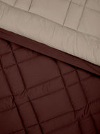 BRIQUE-TAUPE-FUDGESICKLE DOUBLE COMFORTER BEDDING SET