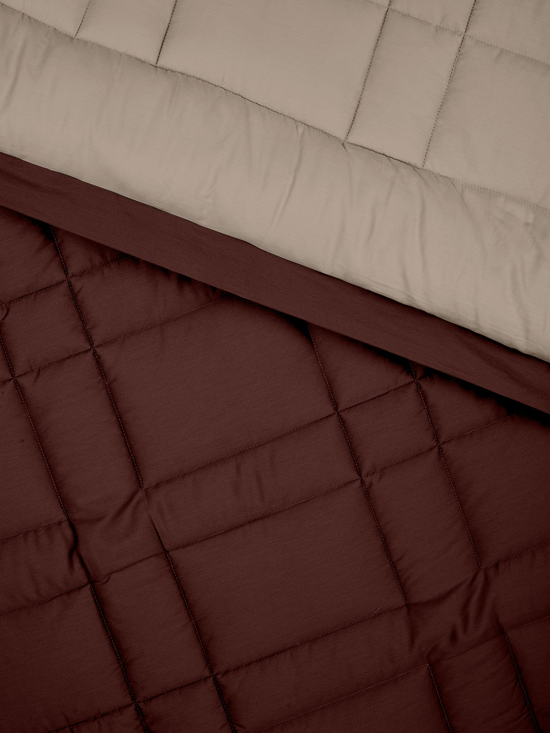 BRIQUE-TAUPE-FUDGESICKLE DOUBLE COMFORTER BEDDING SET
