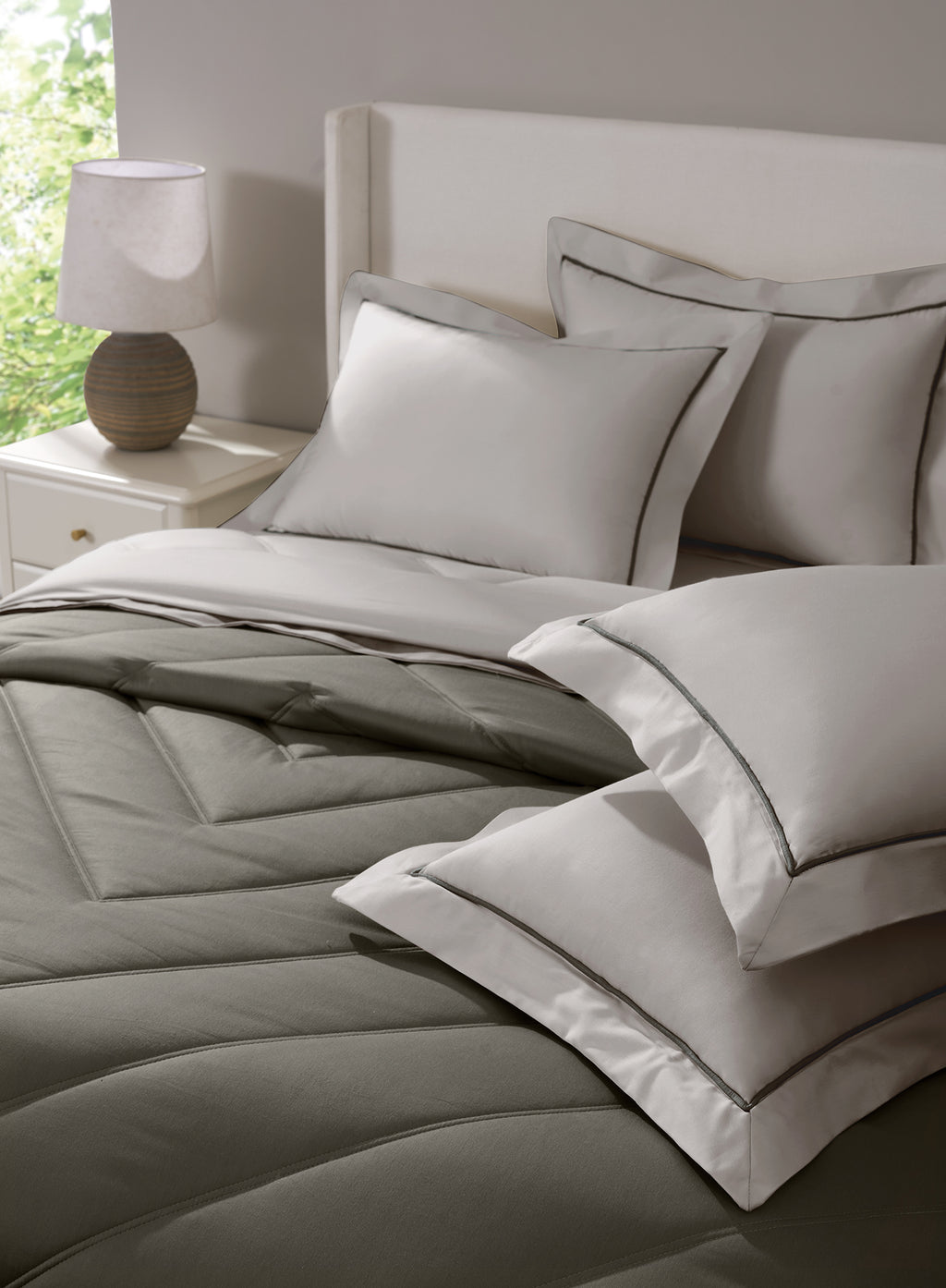 CELENE-STONE-CINDER DOUBLE COMFORTER BEDDING SET