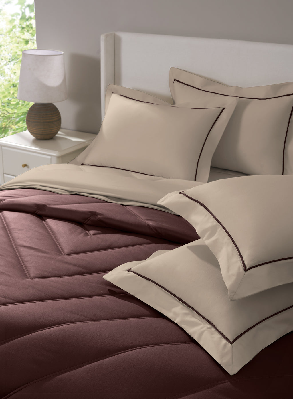 CELENE-TAUPE-FUDGESICKLE SINGLE COMFORTER