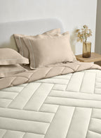 COPENHAGEN-MARSHMALLOW-FRENCH OAK DOUBLE COMFORTER BEDDING SET