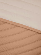 FURROW-CREAM PINK-BROWN SUGAR DOUBLE COMFORTER