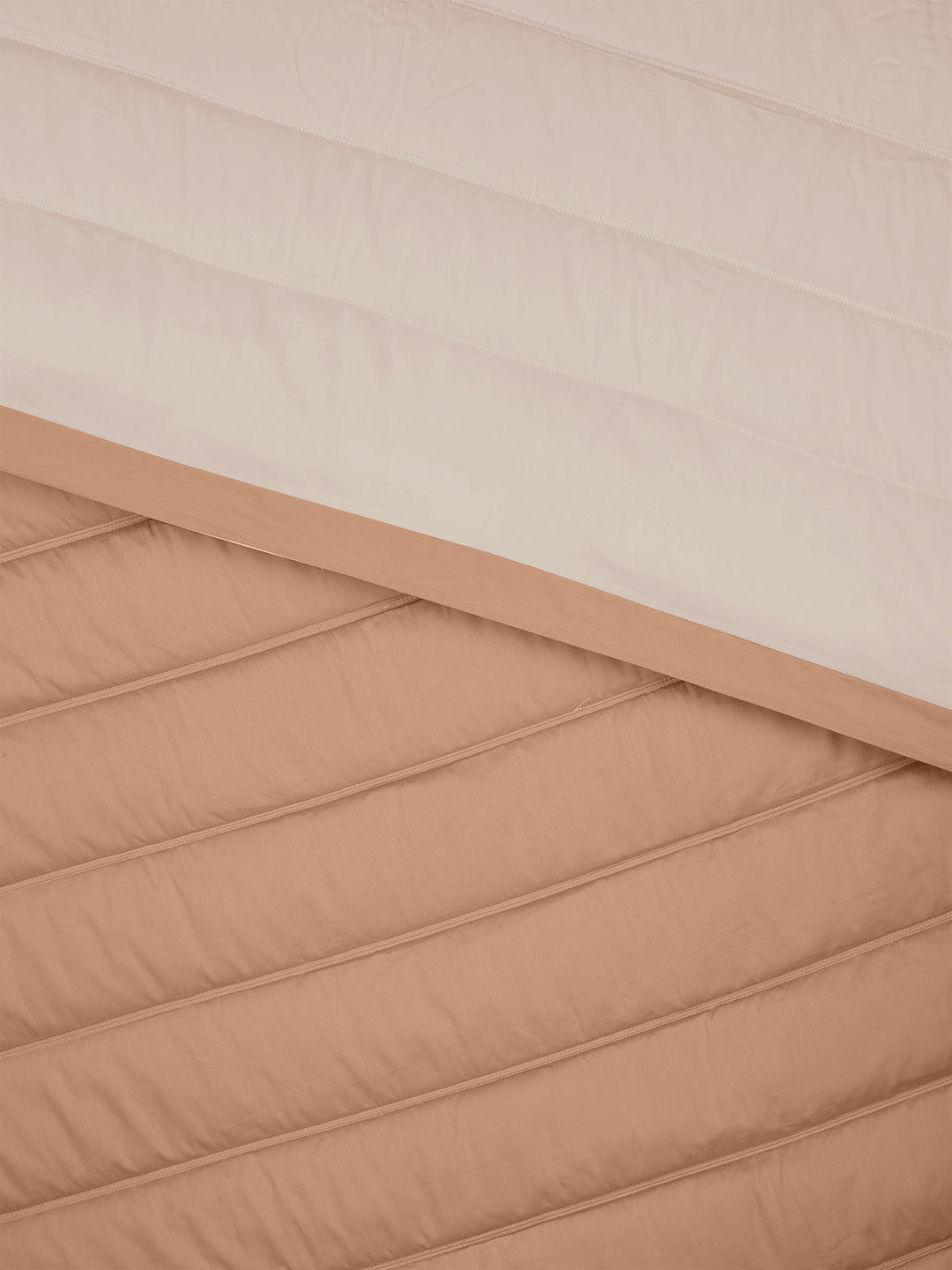 FURROW-CREAM PINK-BROWN SUGAR DOUBLE COMFORTER