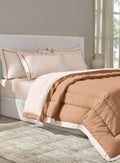 FURROW-CREAM PINK-BROWN SUGAR SINGLE COMFORTER