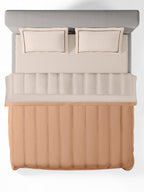FURROW-CREAM PINK-BROWN SUGAR SINGLE COMFORTER