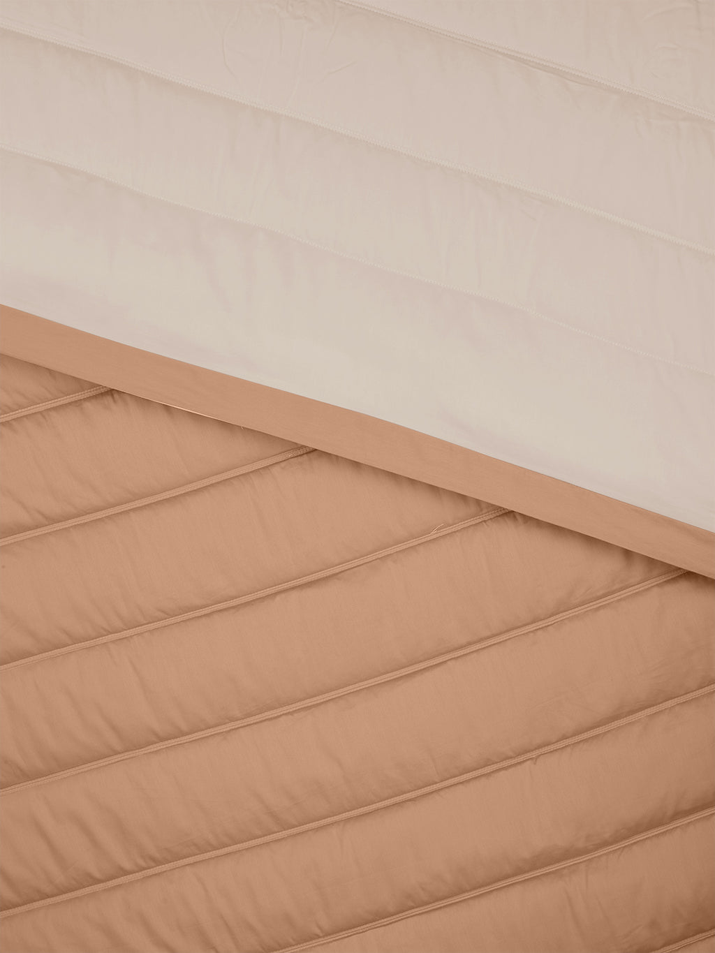 FURROW-CREAM PINK-BROWN SUGAR SINGLE COMFORTER