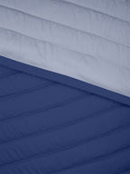 FURROW-SLATE BLUE-NAVY DOUBLE COMFORTER BEDDING SET