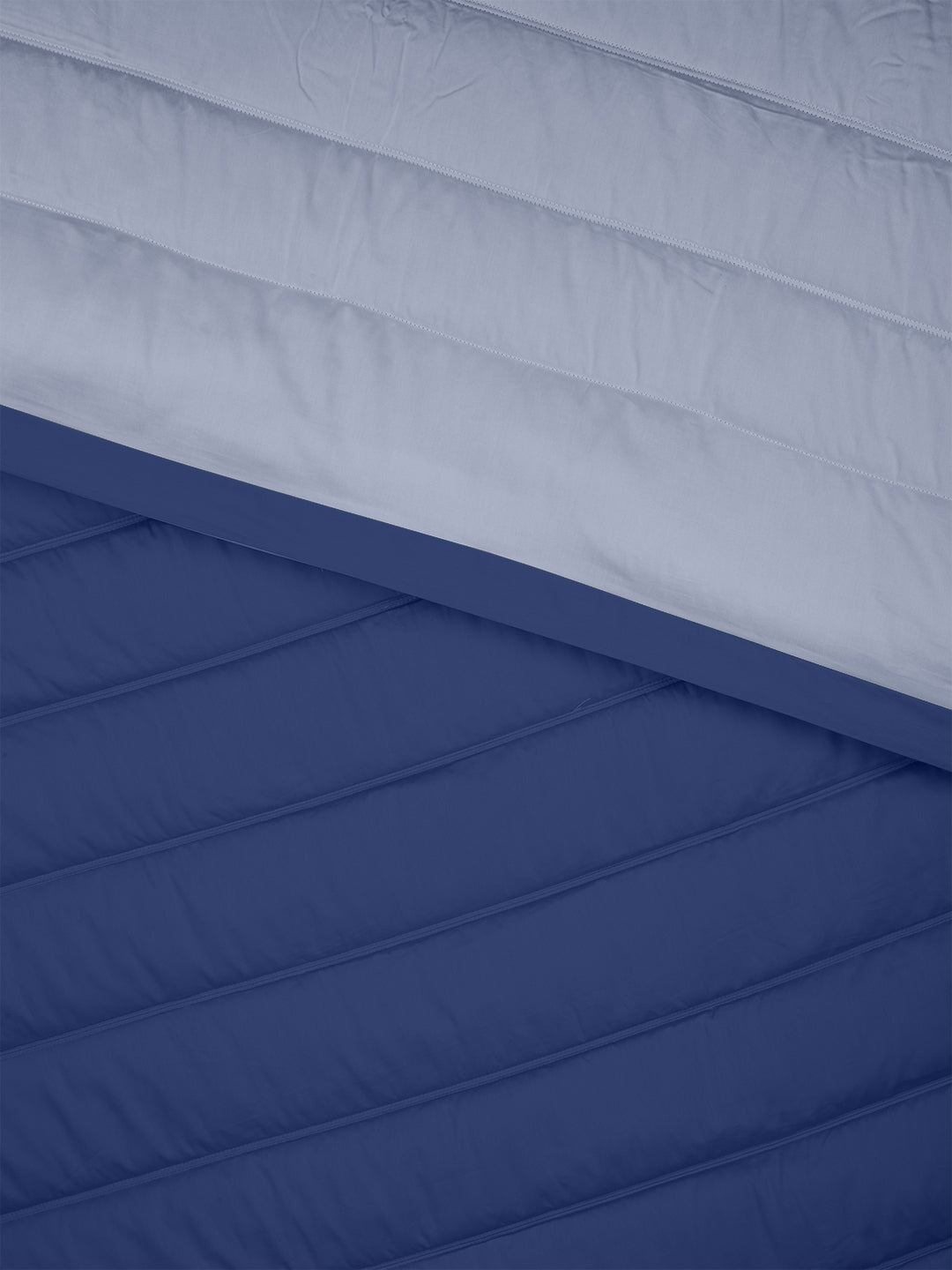 FURROW-SLATE BLUE-NAVY DOUBLE COMFORTER BEDDING SET