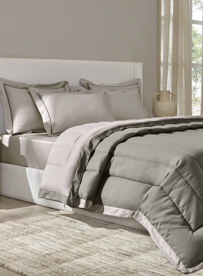 FURROW-STONE-CINDER DOUBLE COMFORTER BEDDING SET