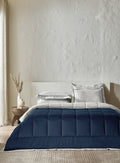 IGUANA-HARBOR MIST-TRUE BLUE DOUBLE COMFORTER BEDDING SET