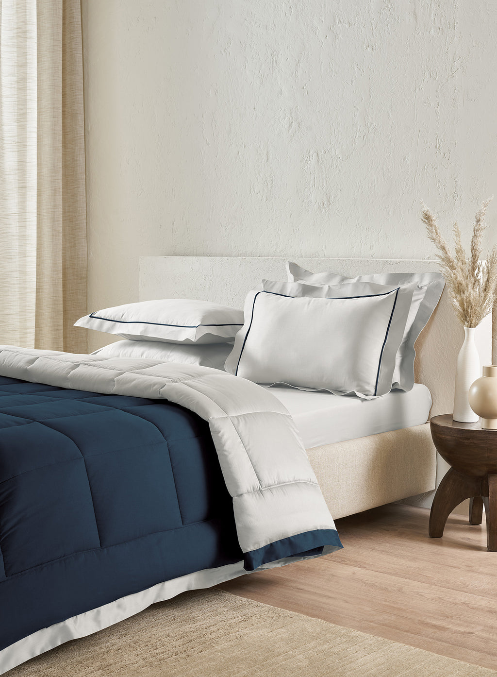 IGUANA-HARBOR MIST-TRUE BLUE DOUBLE COMFORTER BEDDING SET