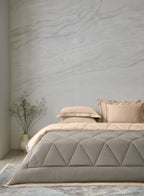 LEVANTO-IRISH CREAM-FALLEN ROCK DOUBLE COMFORTER BEDDING SET