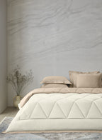 LEVANTO-MARSHMALLOW-FRENCH OAK DOUBLE COMFORTER BEDDING SET