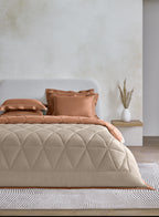 MONTAUK-LIGHT TAUPE-RUST DOUBLE COMFORTER BEDDING SET