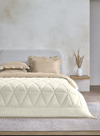 MONTAUK-MARSHMALLOW-FRENCH OAK DOUBLE COMFORTER BEDDING SET