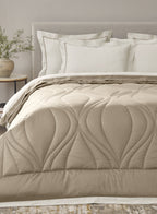 OGEE-MARSHMALLOW-OATMEAL DOUBLE COMFORTER BEDDING SET
