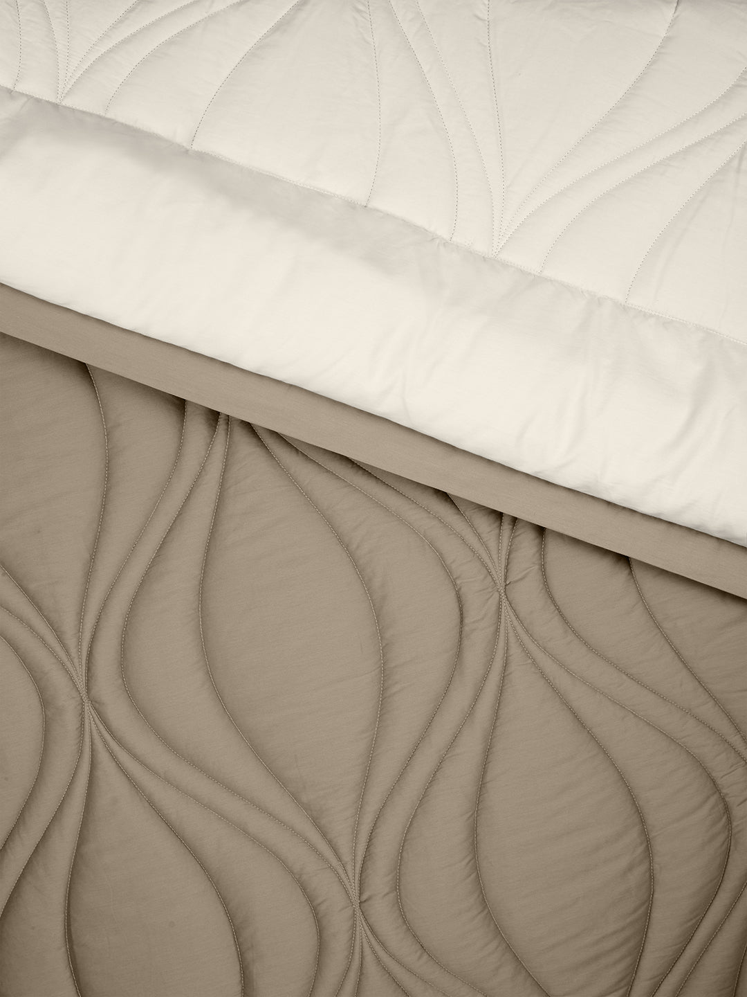 OGEE-MARSHMALLOW-OATMEAL DOUBLE COMFORTER BEDDING SET