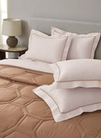 ORNELLA-CREAM PINK-BROWN SUGAR SINGLE COMFORTER